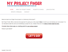 Tablet Screenshot of myprojectfinder.com